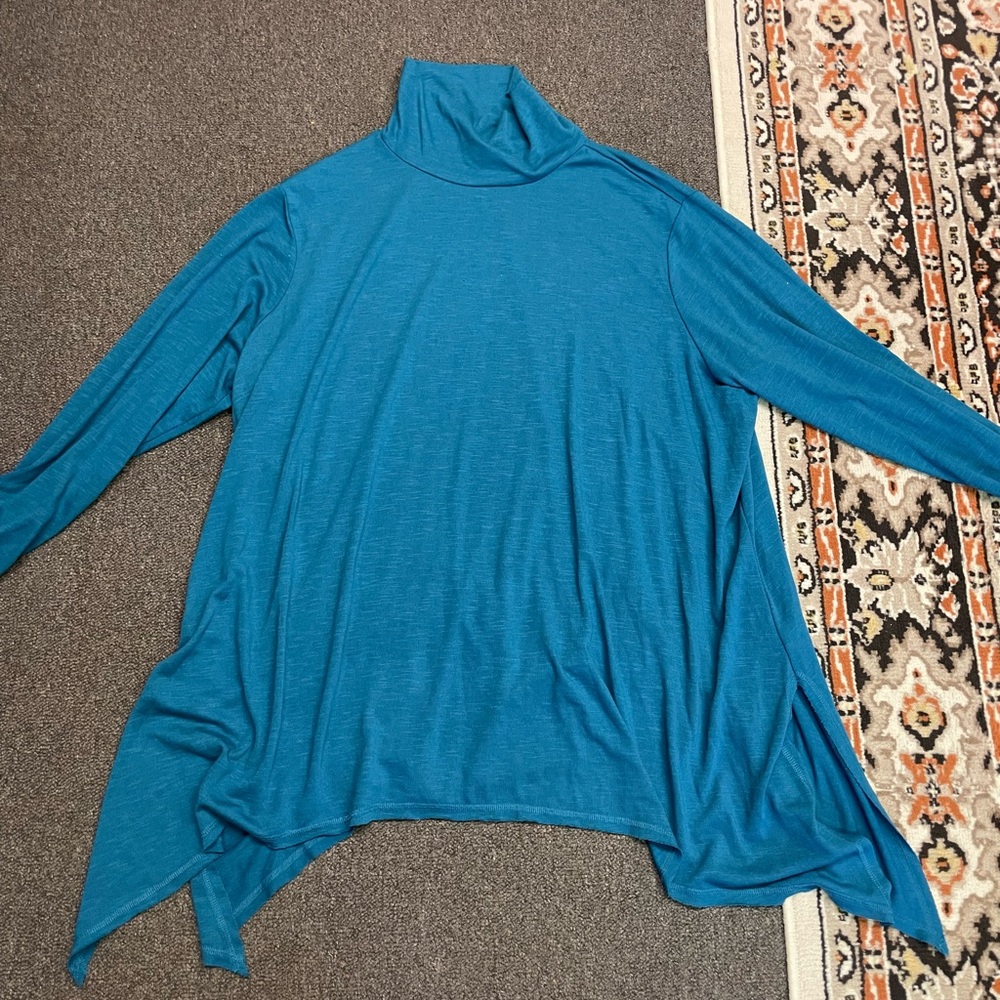 Blue Turtleneck